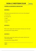  NUR612 MIDTERM EXAM QUESTIONS AND ANSWER 2024