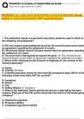 PROPERTY & CASUALTY QUESTIONS GA EXAM 2024&sol;2025 already graded A&plus; ith questions and correct answers 100&percnt; guaranteed pass&period;