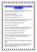  ADVANCED BIOCHEMISTRY TEST QUESTIONS AND ANSWERS 2025