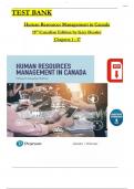 Test Bank For Human Resources Management in Canada&comma; 15th Edition by Gary Dessler&comma; All 17 Chapters Covered &vert;&vert;Complete A&plus; Guide