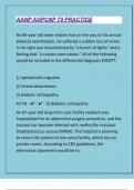 AANP AGPCNP 75 REVIEW PRACTICE QUESTIONS WITH ANSWERS&vert;42 PAGES
