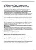 ATI Capstone Post Assessments Questions And All Correct Answers&period;