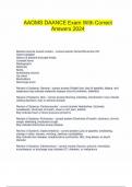  AAOMS DAANCE Exam With Correct Answers 2024
