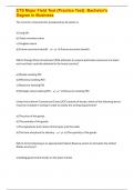 ETS Major Field Test &lpar;Practice Test&rpar;&colon; Bachelor's Degree in Business
