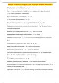 Fortis Pharmacology Exam &num;3 with Verified Answers