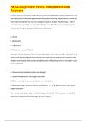 HESI Diagnostic Exam- Integration with Answers
