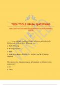 TEEX TCOLE STUDY QUESTIONS WITH GUARANTEED ACCURATE ANSWERS &vert;VERIFIED