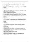 CALIFORNIA SCHOOL BUS DRIVER STUDY GUIDE CHP TEST 1