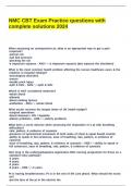 NMC CBT Exam Practice questions with complete solutions 2024&period;