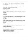 CALIFORNIA SCHOOL BUS DRIVER STUDY GUIDE CHP TEST 2