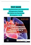 Test Bank for Clinical Manifestations and Assessment of Respiratory Disease 8th Edition by Des Jardins