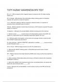 TCFP HAZMAT AWARENESS&lowbar;OPS TEST &ndash; QUESTION AND ANSWERS &vert; LATEST UPDATE 2024 &vert; 2025 WITH COMPLETE SOLUTIONS