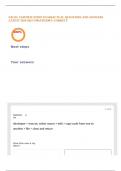  EXCEL CERTIFICATION EXAM&vert;ACTUAL QUESTIONS AND ANSWERS LATEST 2024-2025 UPDATE&vert;100&percnt; CORRECT