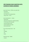 MFR TRAINING EXAM QUESTION WITH COMPLETLY PASSED ANSWERS&excl;&excl;