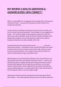 RVT REVIEW 3 2024&sol;25 QUESTIONS & ANSWERS RATED 100&percnt; CORRECT&excl;&excl;
