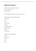 NUR 371 Exam 2 Questions And Answers