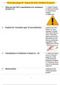 Pharmacology III - Exam &num;3 with Verified Answers