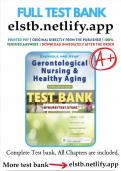 Test Bank for Ebersole and Hess Gerontological Nursing and Healthy Aging in Canada&comma; 3rd Edition &lpar;Boscart&comma; 2023&rpar;&comma; Chapter 1-28 &vert; All Chapters