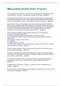 WeLocalize Quality Rater Program Questions And Answers Already Graded A&plus;