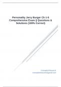 Personality Jerry Burger Ch 1-5 Comprehensive Exam &vert;&vert; Questions & Solutions &lpar;100&percnt; Correct&rpar;