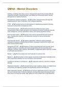 QMHA - Mental Disorders Questions and Answers Fully Solved 100&percnt;