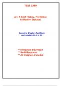 Test Bank for Art&comma; A Brief History&comma; 7th Edition by Stokstad &lpar;All Chapters included&rpar;