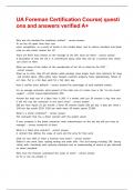 UA Foreman Certification Course&vert; questions and answers verified A&plus;