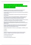 Texas Department of Agriculture Pesticide Applicator's Study Guide with Complete Solutions
