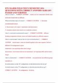 ETS MAJOR FIELD TEST CHEMISTRY 2024 QUESTIONS WITH CORRECT ANSWERS ALREADY PASSED AND VERIFIED