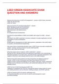 LEED GREEN ASSOCIATE EXAM QUESTION AND ANSWERS