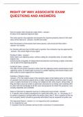 RIGHT OF WAY ASSOCIATE EXAM QUESTIONS AND ANSWERS
