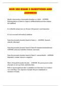NUR 350 EXAM 3 QUESTIONS AND ANSWERS