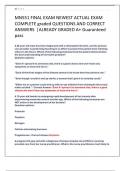 MN551 FINAL EXAM NEWEST ACTUAL EXAM  COMPLETE graded QUESTIONS AND CORRECT  ANSWERS &vert;ALREADY GRADED A&plus; Guaranteed  pass