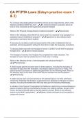 CA PT&sol;PTA Laws &lpar;Edsyn practice exam 1 & 2&rpar; Questions and Answers Fully Solved 100&percnt;