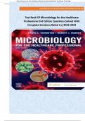 TEST BANK For Microbiology for the Healthcare Professional&comma; 3rd Edition By Karin C&period; VanMeter&comma; Robert J&period; Hubert&comma; All Chapters 1 - 25&comma; Complete Newest Version &lpar;100&percnt; Verified&rpar;
