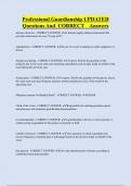 Professional Guardianship UPDATED  Questions And CORRECT Answers