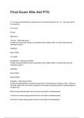 Final Exam Rite Aid PTU QUESTIONS AND CORRECT DETAILED ANSWERS WITH RATIONALES 2025&sol;2026&lpar;VERIFIED ANSWERS&rpar; &vert;ALREADY GRADED A&plus;