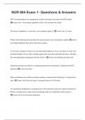 NUR 684 Exam 1- Questions & Answers 
