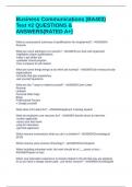 Business Communications &lpar;BA403&rpar; Test &num;2 QUESTIONS & ANSWERS&lpar;RATED A&plus;&rpar;