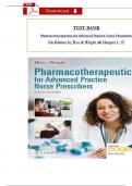 TEST BANK For Pharmacotherapeutics for Advanced Practice Nurse Prescribers&comma; 6th Edition by Woo & Wright&comma; ISBN13&colon; 9781719648035&comma; All 57 Chapters Covered&comma; Verified Latest Edition