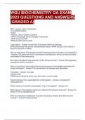 WGU BIOCHEMISTRY OA EXAM 2023 QUESTIONS AND ANSWERS &lpar;GRADED A&rpar; 