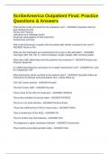 ScribeAmerica Outpatient Final&colon; Practice Questions & Answers