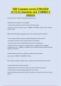 NRF Customer service UPDATED  ACTUAL Questions And CORRECT  Answers