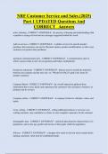 NRF Customer Service     Bundled Exam Questions and CORRECT Answers
