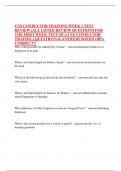 CSX CONDUCTOR TRAINING WEEK 1 TEST REVIEW &lpar;ALL LISTED REVIEW QUESTIONS FOR THE FIRST WEEK TEST OF A CSX CONDUCTOR TRAINEE&period;&rpar; QUESTIONS & ANSWERS RATED 100&percnt; CORRECT&excl;&excl;