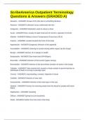 ScribeAmerica Outpatient Terminology Questions & Answers &lpar;GRADED A&rpar;