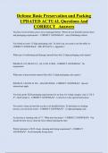 Defense Basic Preservation and Packing UPDATED ACTUAL Questions And  CORRECT Answers
