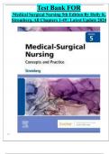 Test Bank FOR Medical Surgical Nursing 5th Edition By Holly K&period; Stromberg&comma; All Chapters 1-49 &vert; Latest Update 2024