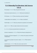 U&period;S&period; Citizenship Test Questions And Answers  Solved&period;
