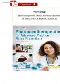 TEST BANK For Pharmacotherapeutics for Advanced Practice Nurse Prescribers&comma; 6th Edition by Woo & Wright&comma; ISBN13&colon; 9781719648035&comma; All 57 Chapters Covered&comma; Verified Latest Edition